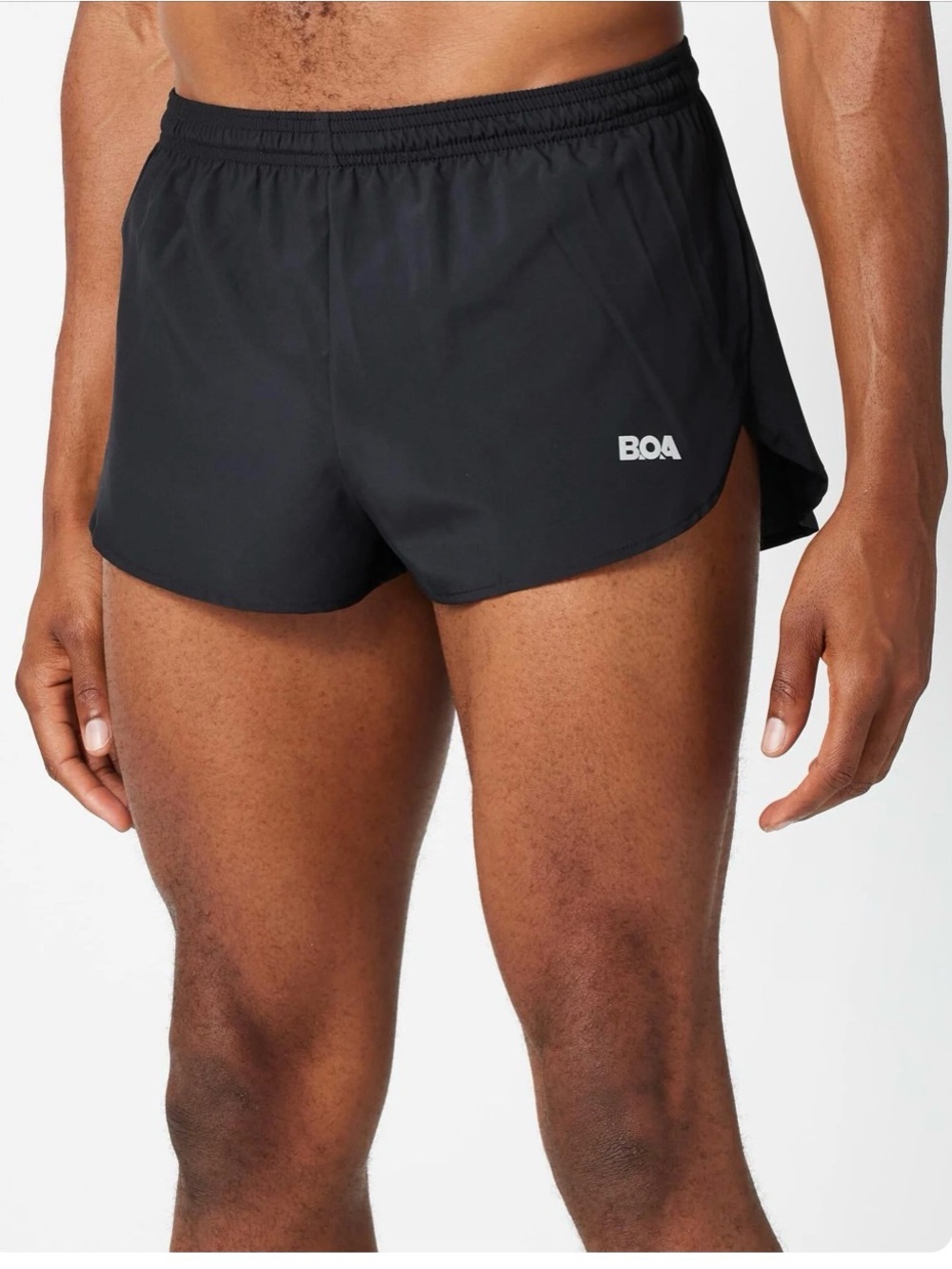 BOA Men's Black Athletic Running Shorts